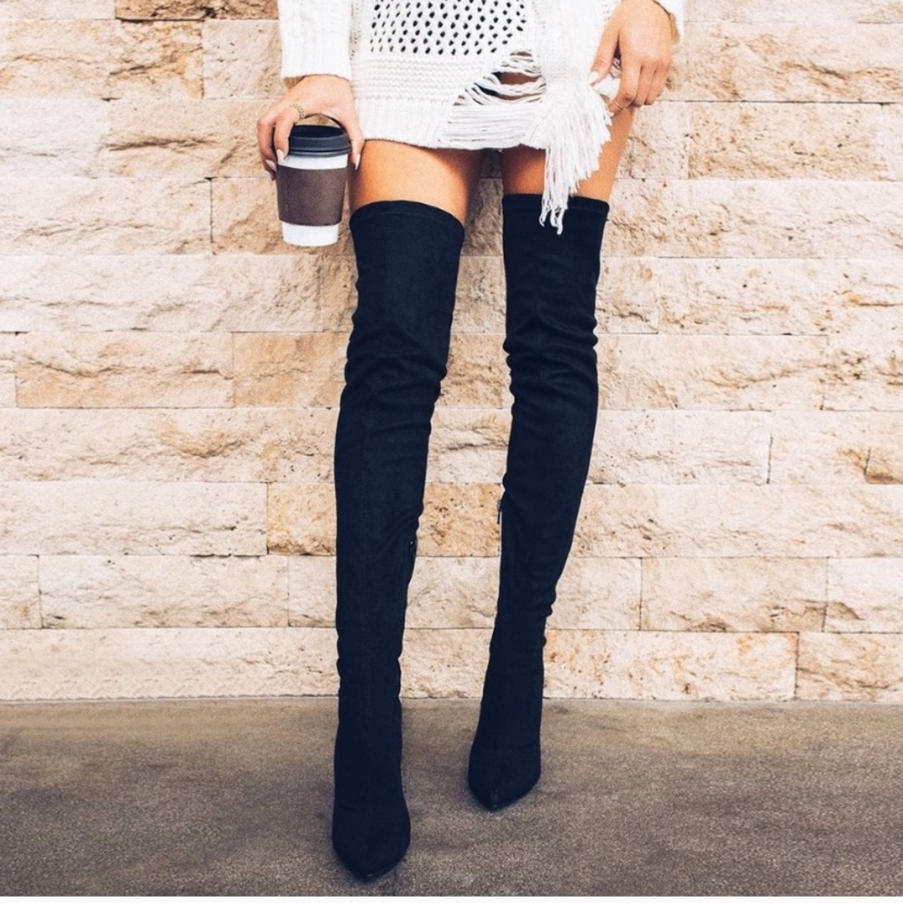 Target Black Over-the-Knee Suede Boots